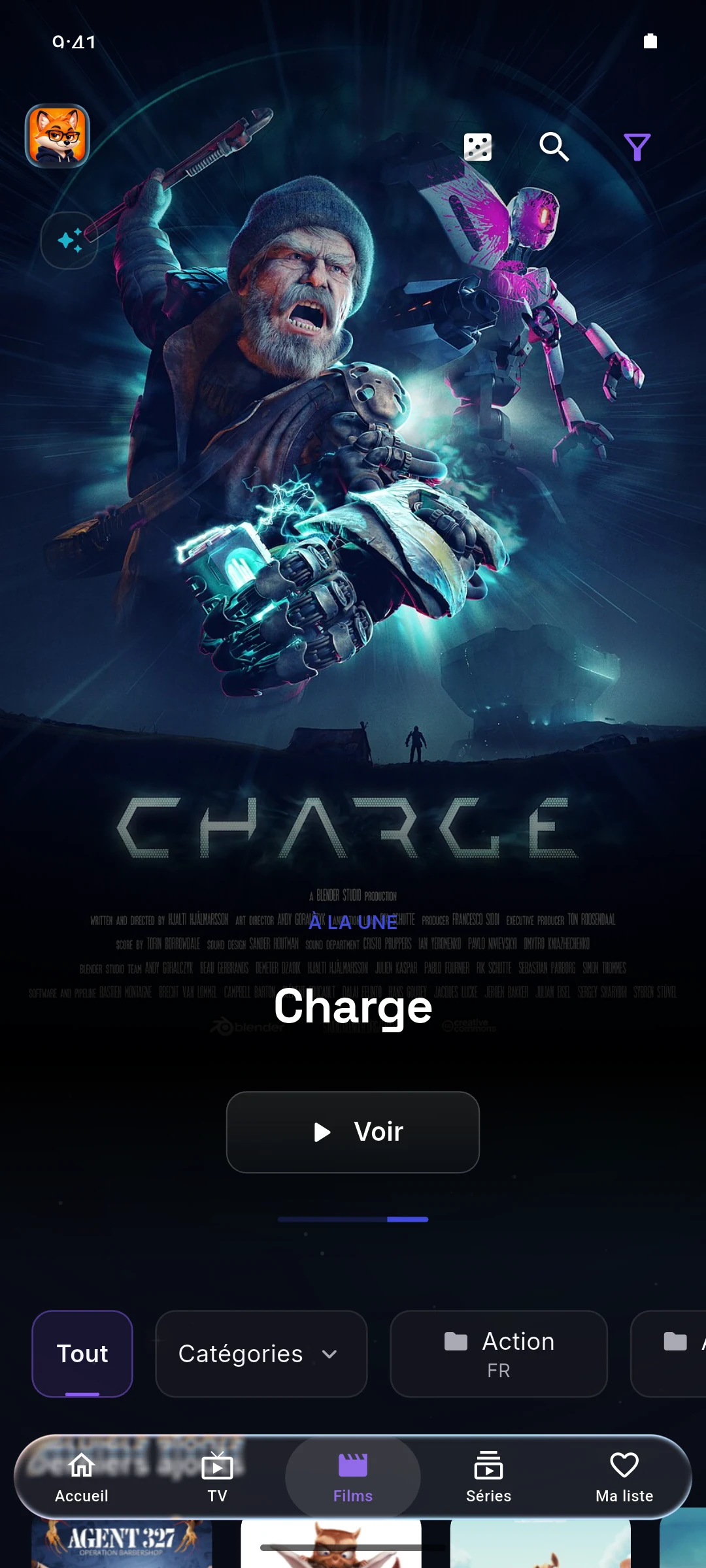 Catalogue de films de Luma sur mobile